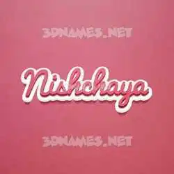 nishchaya in Red Scribble style - 3D name wallpaper