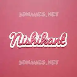 nishikant in Red Scribble style - 3D name wallpaper