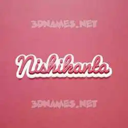 nishikanta in Red Scribble style - 3D name wallpaper