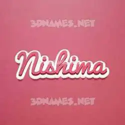 nishima in Red Scribble style - 3D name wallpaper