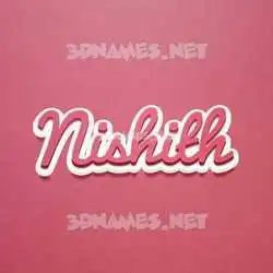 nishith in Red Scribble style - 3D name wallpaper