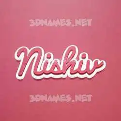 nishiv in Red Scribble style - 3D name wallpaper