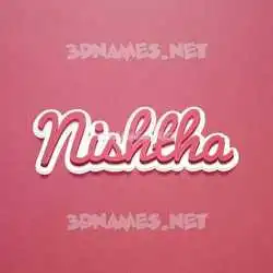 nishtha in Red Scribble style - 3D name wallpaper