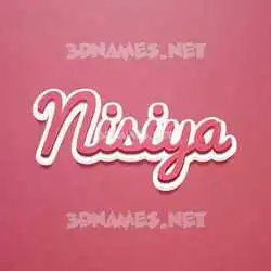 nisiya in Red Scribble style - 3D name wallpaper