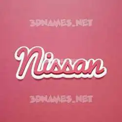 nissan in Red Scribble style - 3D name wallpaper