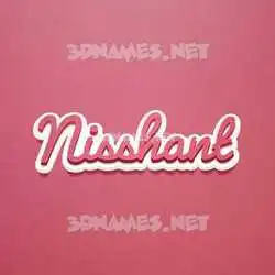 nisshant in Red Scribble style - 3D name wallpaper