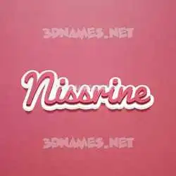 nissrine in Red Scribble style - 3D name wallpaper
