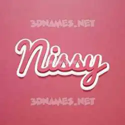 nissy in Red Scribble style - 3D name wallpaper