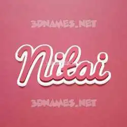 nitai in Red Scribble style - 3D name wallpaper