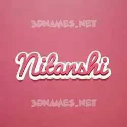 nitanshi in Red Scribble style - 3D name wallpaper