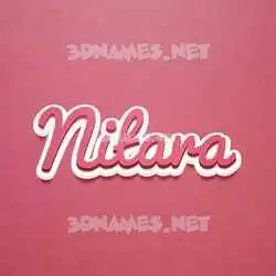 nitara in Red Scribble style - 3D name wallpaper