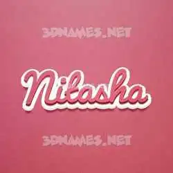 nitasha in Red Scribble style - 3D name wallpaper