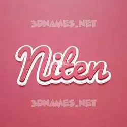 niten in Red Scribble style - 3D name wallpaper