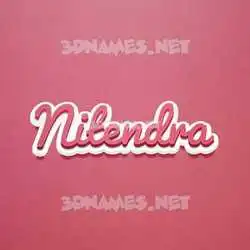 nitendra in Red Scribble style - 3D name wallpaper