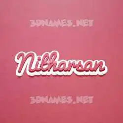 nitharsan in Red Scribble style - 3D name wallpaper