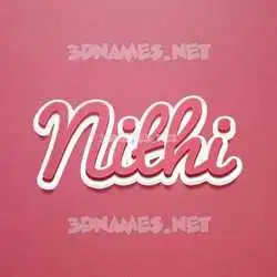 nithi in Red Scribble style - 3D name wallpaper