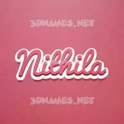 nithila in Red Scribble style - 3D name wallpaper
