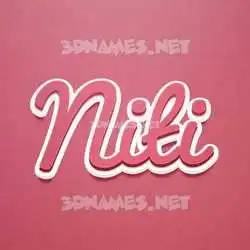 niti in Red Scribble style - 3D name wallpaper