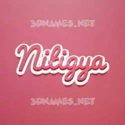 nitigya in Red Scribble style - 3D name wallpaper