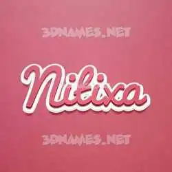 nitixa in Red Scribble style - 3D name wallpaper