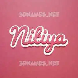 nitiya in Red Scribble style - 3D name wallpaper