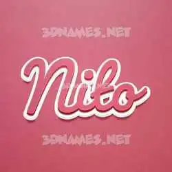 nito in Red Scribble style - 3D name wallpaper