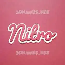 nitro in Red Scribble style - 3D name wallpaper