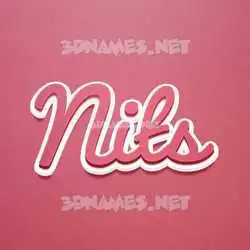 nits in Red Scribble style - 3D name wallpaper
