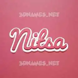 nitsa in Red Scribble style - 3D name wallpaper