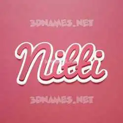 nitti in Red Scribble style - 3D name wallpaper
