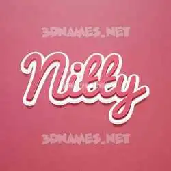 nitty in Red Scribble style - 3D name wallpaper