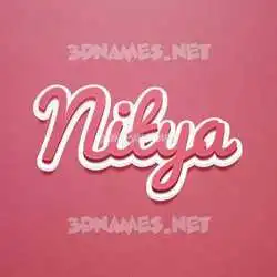 nitya in Red Scribble style - 3D name wallpaper