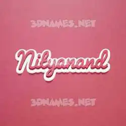 nityanand in Red Scribble style - 3D name wallpaper