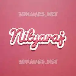 nityaraj in Red Scribble style - 3D name wallpaper