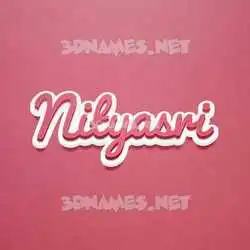 nityasri in Red Scribble style - 3D name wallpaper