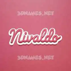nivaldo in Red Scribble style - 3D name wallpaper