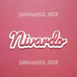 nivardo in Red Scribble style - 3D name wallpaper