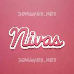 nivas in Red Scribble style - 3D name wallpaper