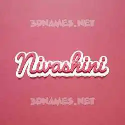 nivashini in Red Scribble style - 3D name wallpaper