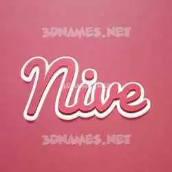 nive in Red Scribble style - 3D name wallpaper