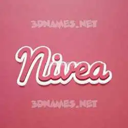 nivea in Red Scribble style - 3D name wallpaper