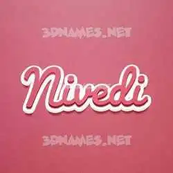 nivedi in Red Scribble style - 3D name wallpaper