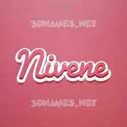 nivene in Red Scribble style - 3D name wallpaper