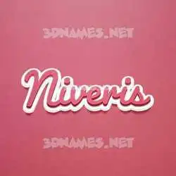 niveris in Red Scribble style - 3D name wallpaper