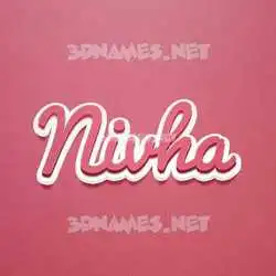 nivha in Red Scribble style - 3D name wallpaper