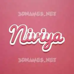 niviya in Red Scribble style - 3D name wallpaper