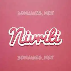 nivriti in Red Scribble style - 3D name wallpaper
