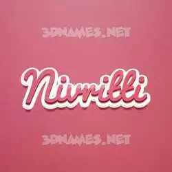 nivritti in Red Scribble style - 3D name wallpaper