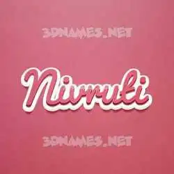 nivruti in Red Scribble style - 3D name wallpaper