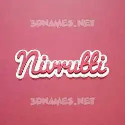 nivrutti in Red Scribble style - 3D name wallpaper